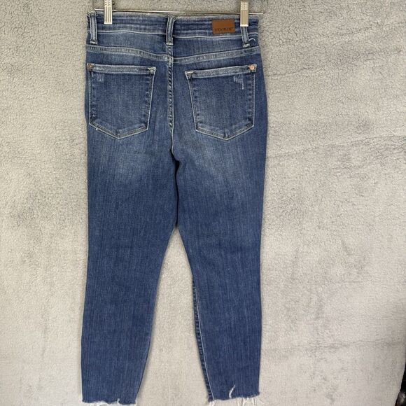 Judy Blue Jeans Blue Womens 1/25 Denim Relaxed Fit Distressed Medium Washed - Picture 7 of 11